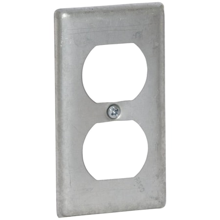Southwire Electrical Box Cover, Rectangular, Galvanized Steel, Duplex Receptacle Cover G19380-UPC